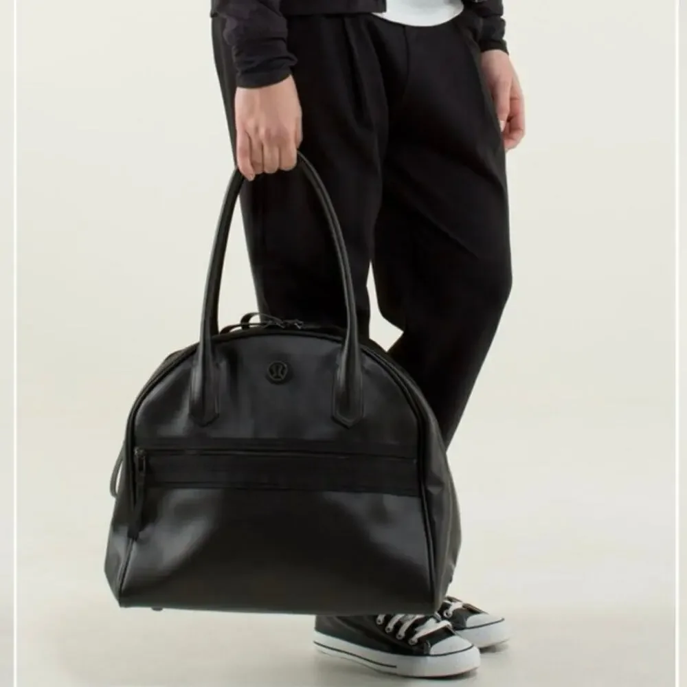 Lululemon Sweat Once A Day Black Gym Duffel Bag Yoga Travel Tote